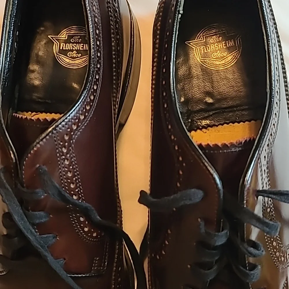 The Florsheim Shoe Men's Black Leather Lace-up Wingtip Oxford Dress Shoe Sz.12